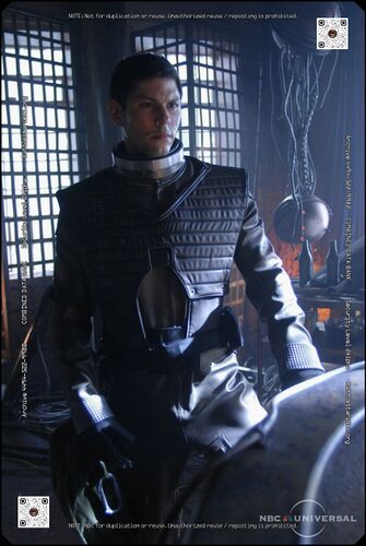 William Adama during the end of the first Cylon War (TRS: "Razor").